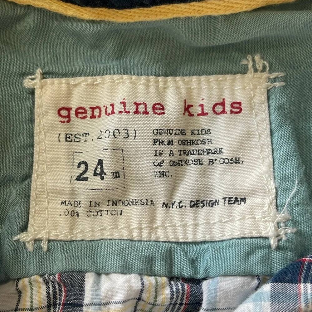 OshKosh B'gosh  button down long sleeve plaid shirt 24M